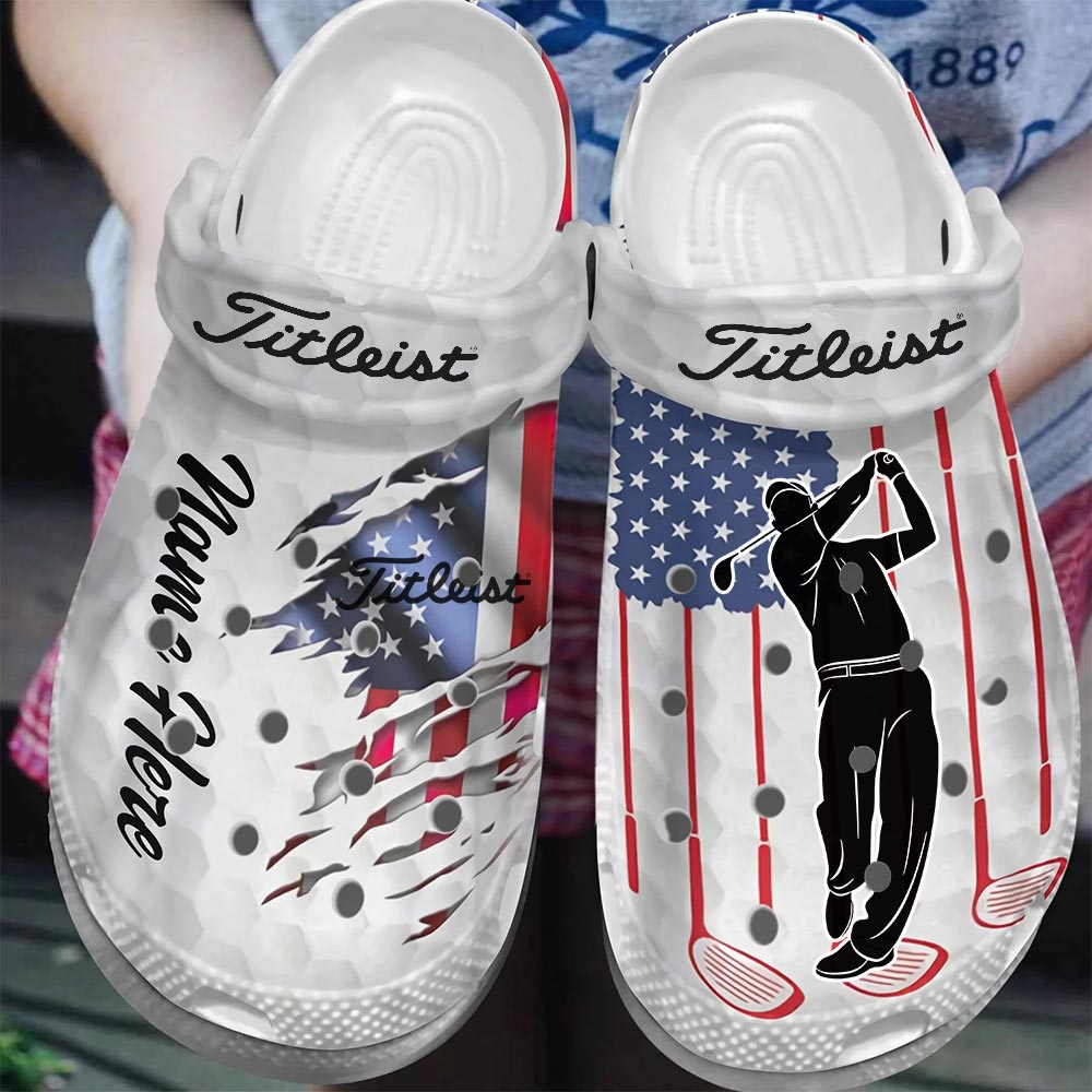 Personalized Titleist Golf US Flag Clogs H2201 – LivaStore